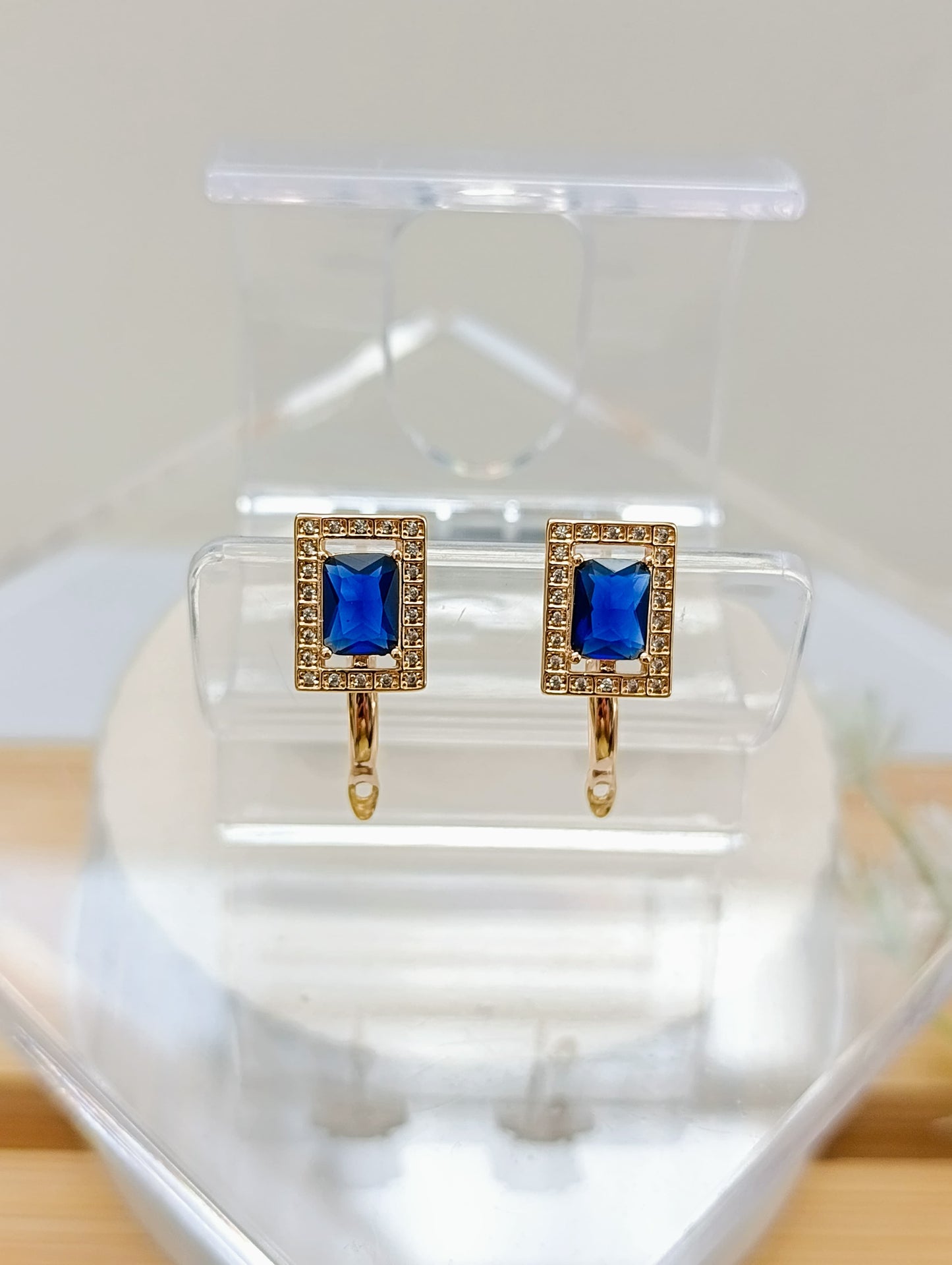 ARETES CUADRADOS PIEDRA AZUL