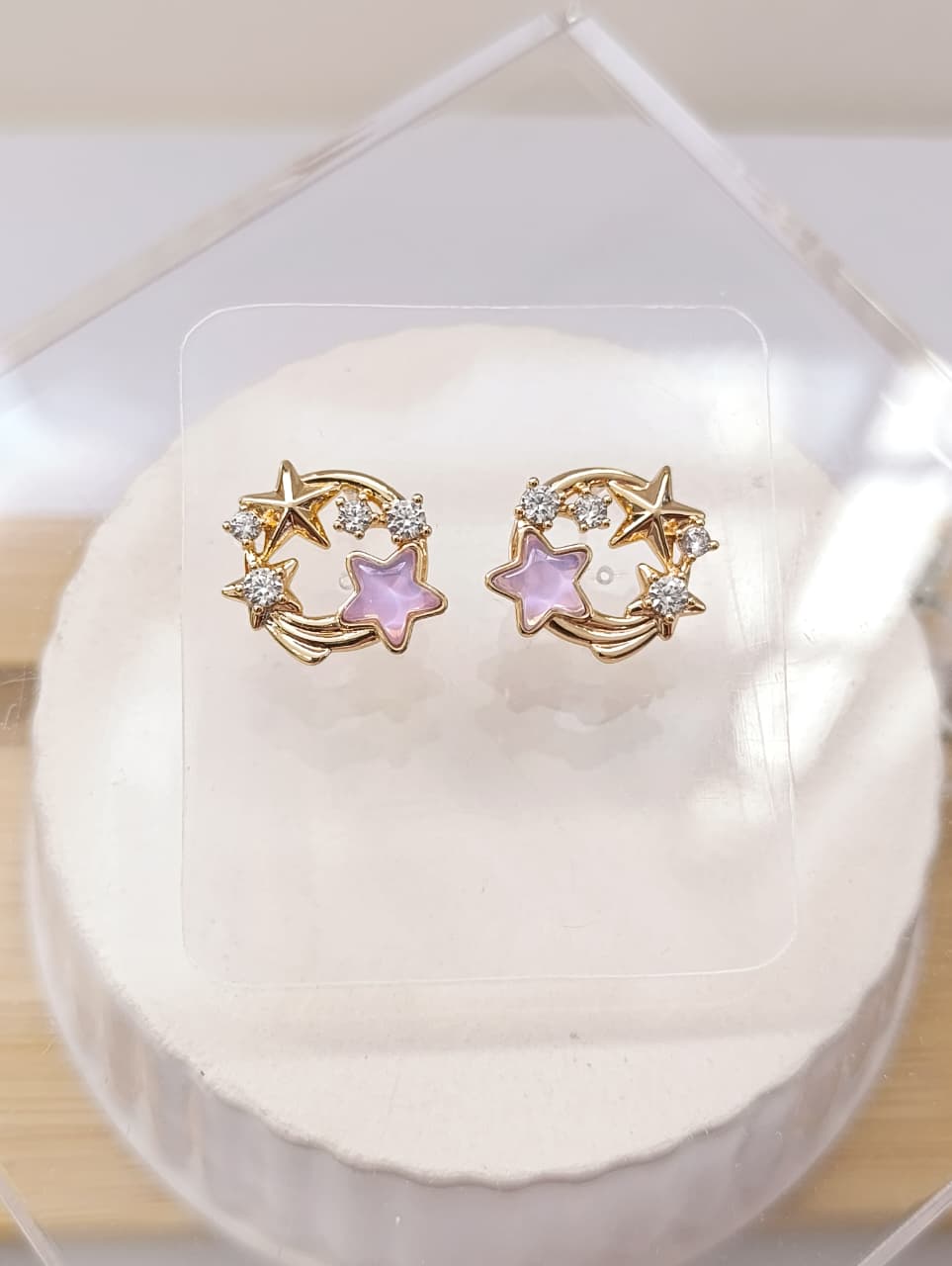 ARETES ESTRELLA LILA