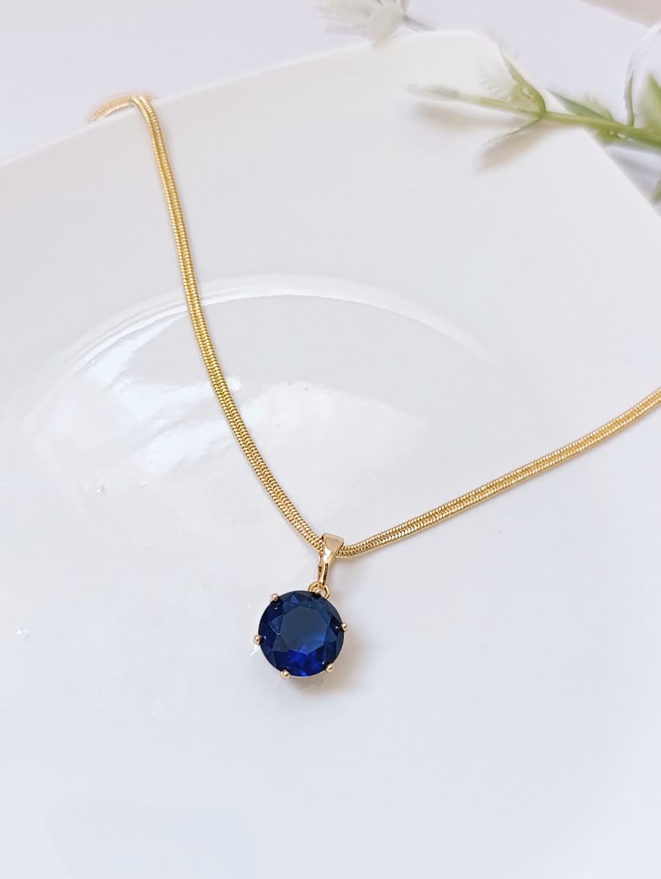 CADENA PLANITA PIEDRA AZUL