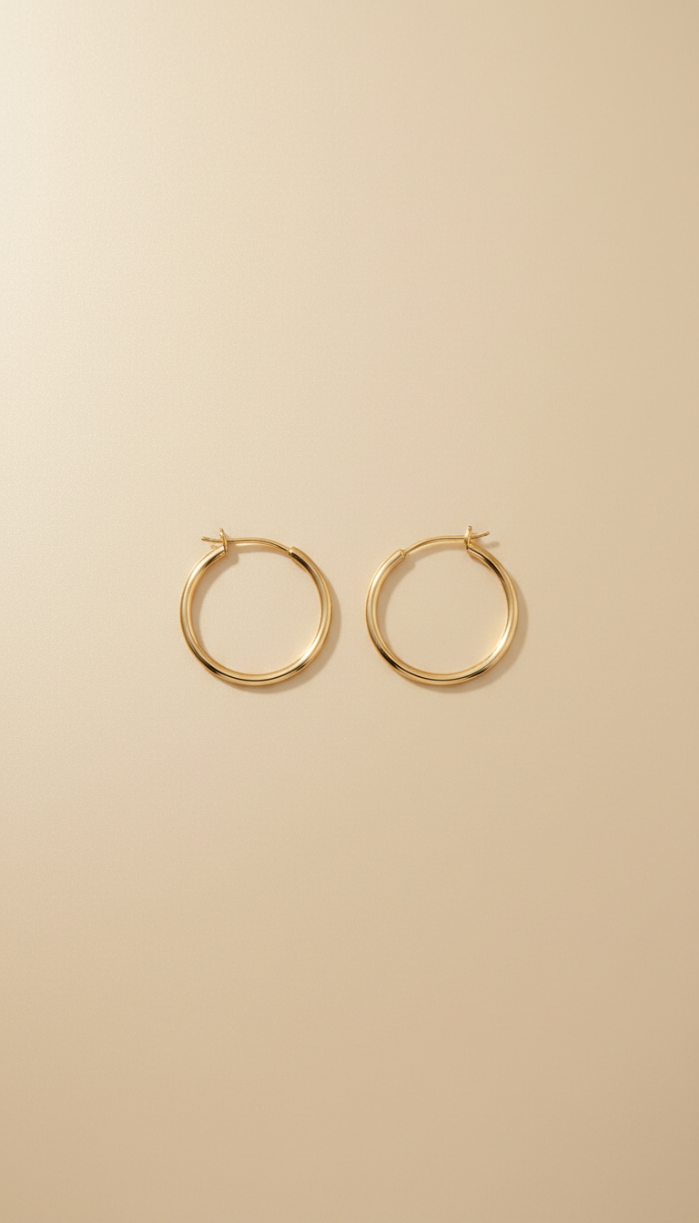 Aros dorados baño de oro