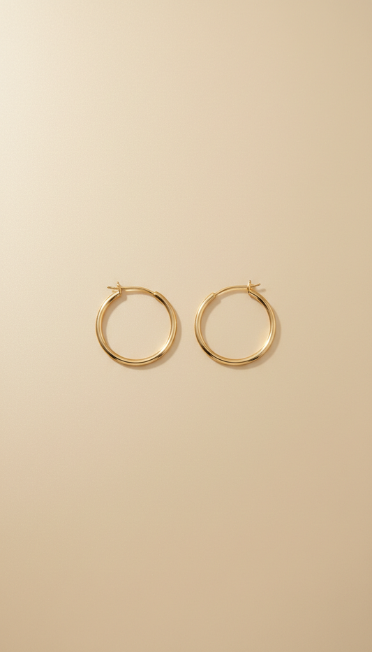 Aros dorados baño de oro