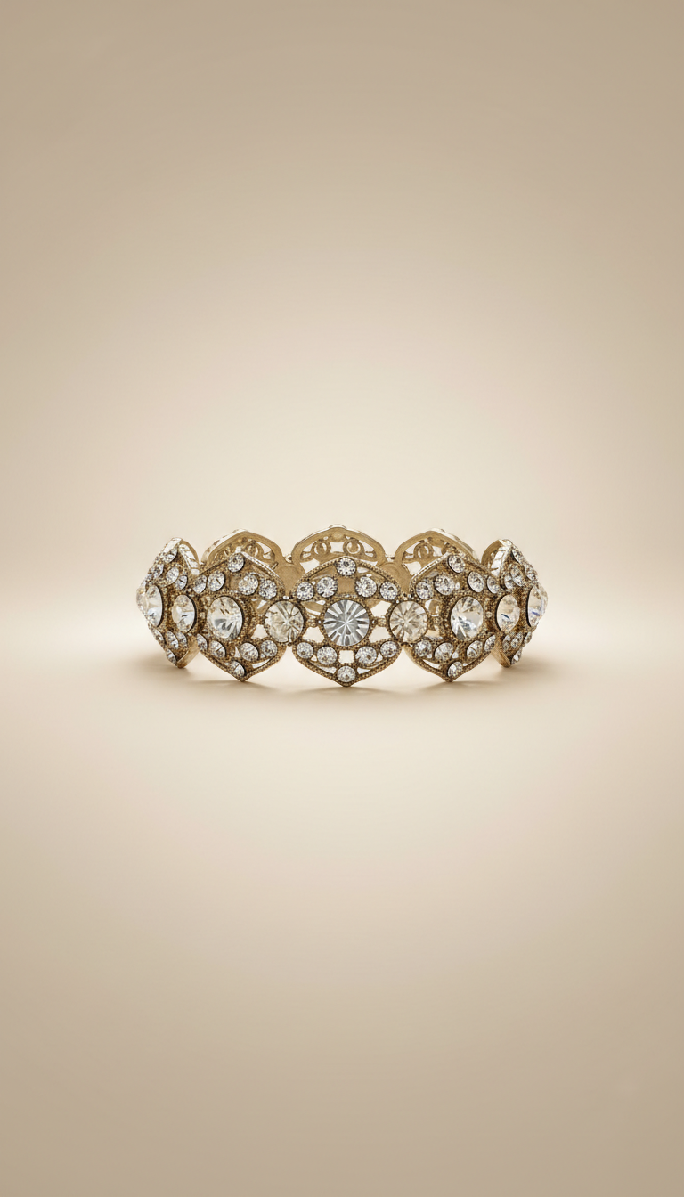 Pulsera con cristales esmaltados