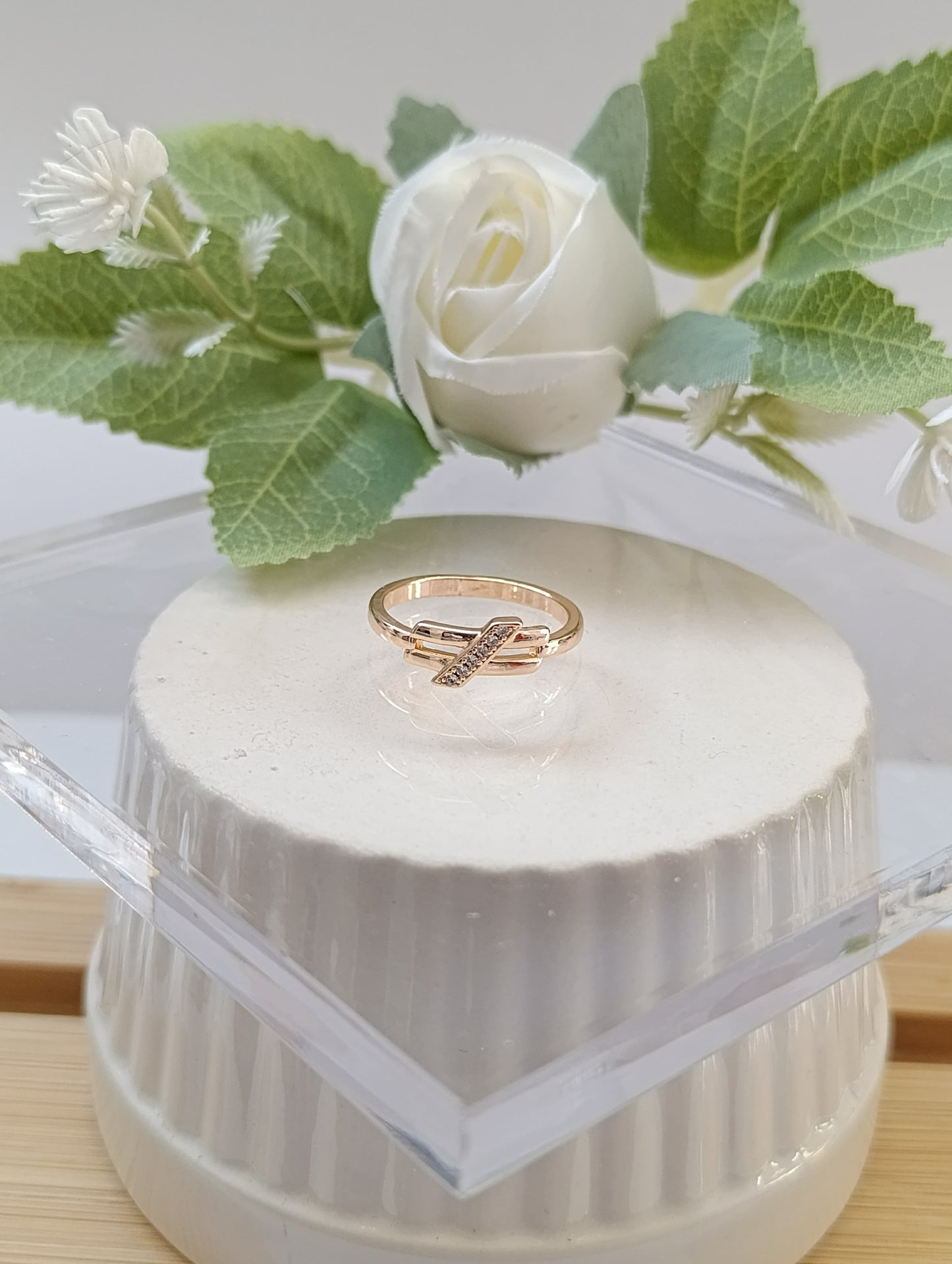 ANILLO CIRCONIAS INCRUSTADAS EN DIAGONAL T9
