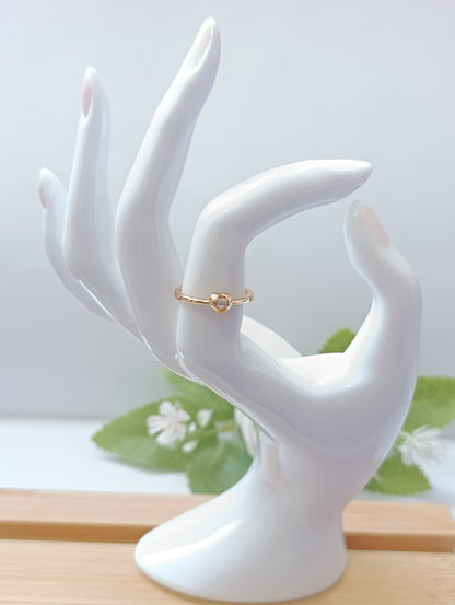 ANILLO CORAZÓN CON PIEDRA T7