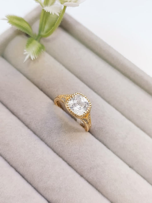 ANILLO PIEDRA CUADRADA T 8 Y 7