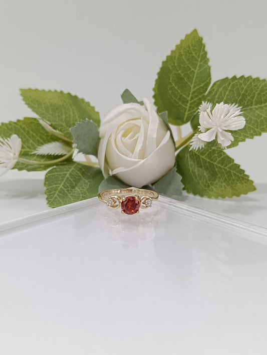 ANILLO CON PIEDRAS DE COLORES  T9