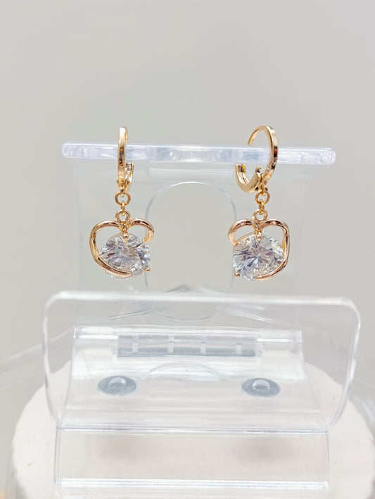 ARGOLLITAS CON CORAZÓN Y PIEDRA COLGANTE