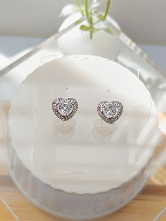 ARETES CORAZÓN CON CIRCONIAS