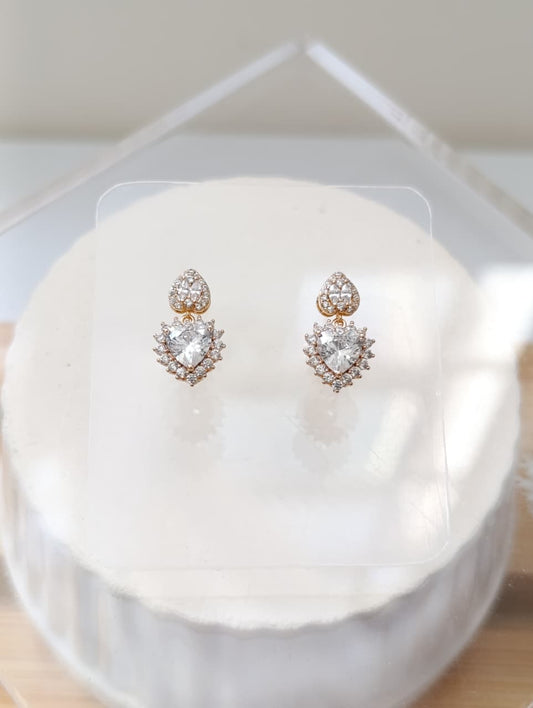 ARETES COLGANTES CORAZONES
