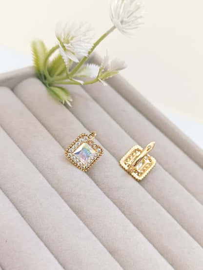 ARETES CUADROS TORNASOL