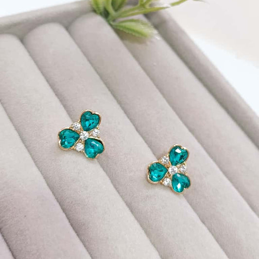 ARETES FLOR TURQUESA