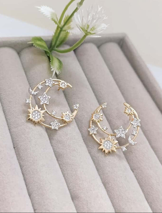 ARETES LUNAS ESTREALLADAS