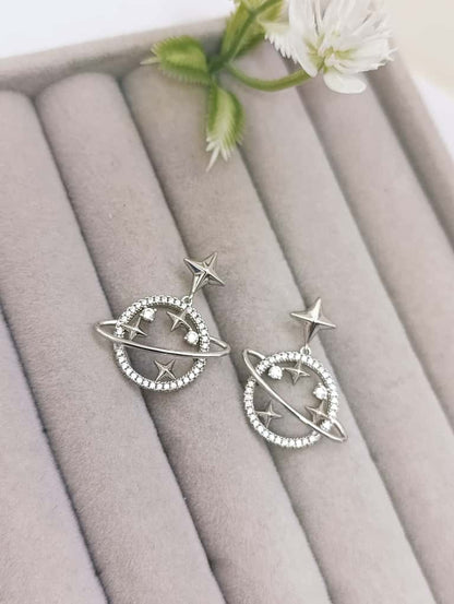 ARETES SATURNO CON ESTRELLAS