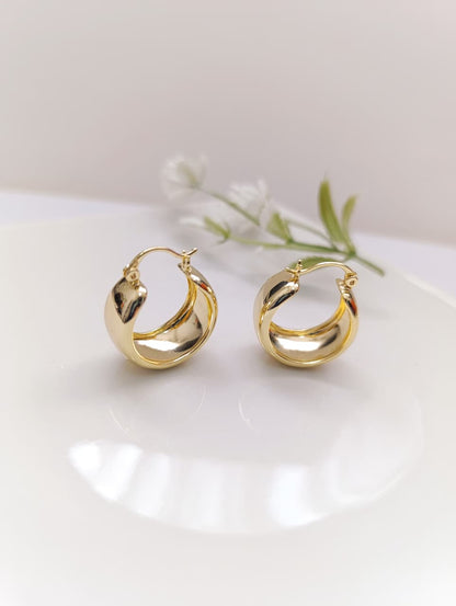 ARGOLLAS GRUESAS LISAS DORADAS