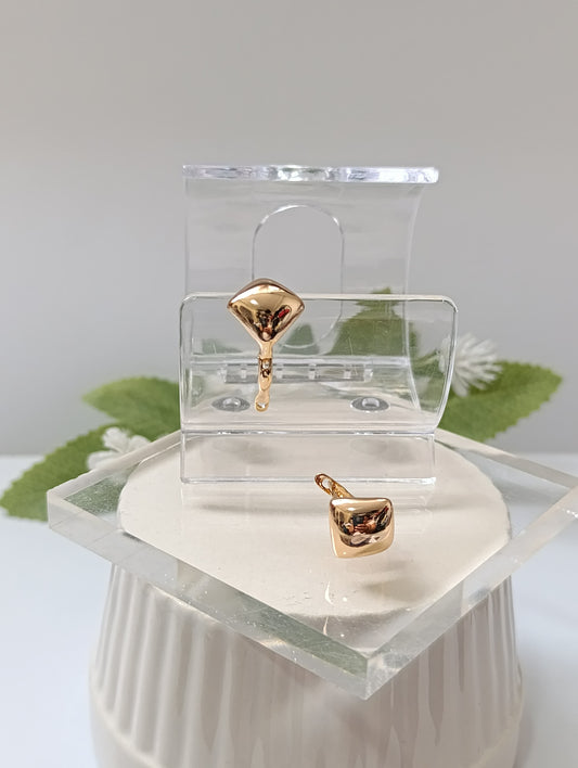 ARGOLLAS DE BROCHE ROMBO