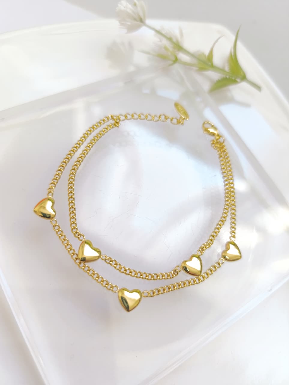 PULSERA DOBLE CORAZONES