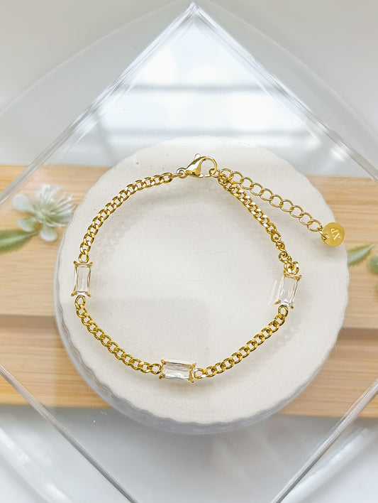 PULSERA RECTANGULOS TRANSPARENTES